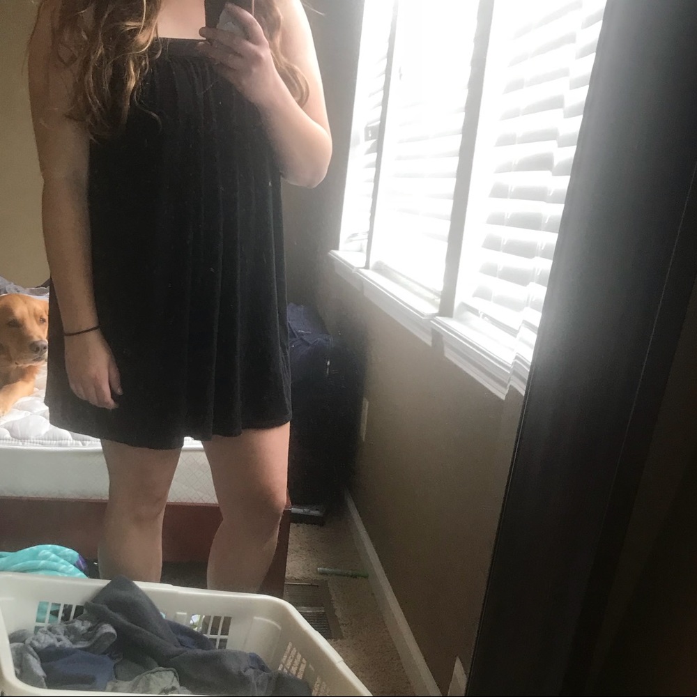 Silence + Noise Black Mini Slip Dress